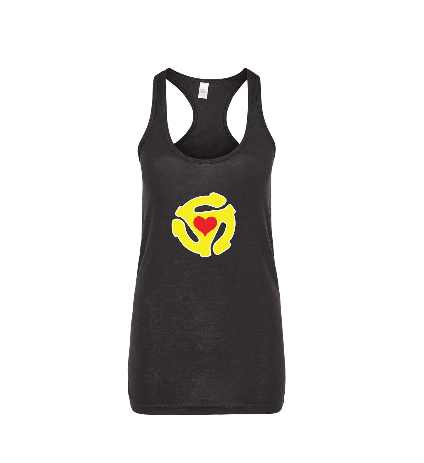 Heart Spindle Black Tank Top (Women's)