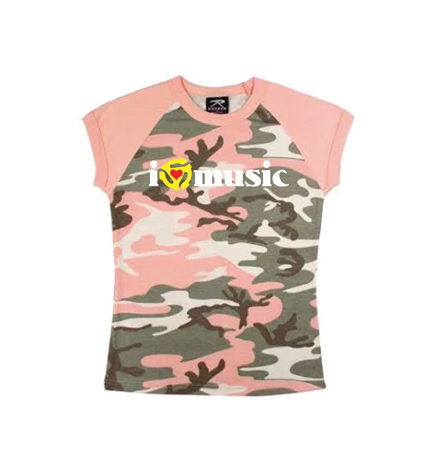 I Heart Music Tee (Pink Camo)